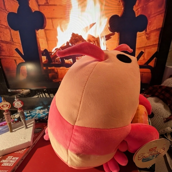 Snackles Squishy Pink Lobster w/ Krispy Kreme Donut 14" NWT - Picture 5 of 7